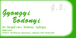 gyongyi bodonyi business card